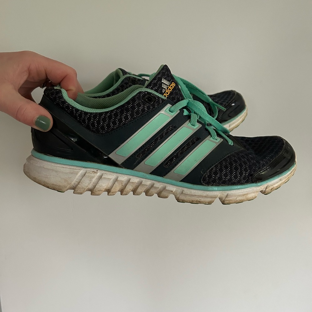 adidas Black and Mint Running Shoes
